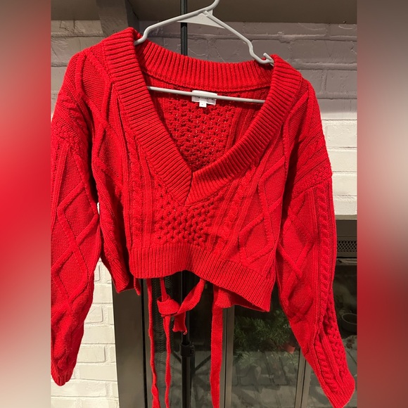 REVOLVE red crop sweater - Picture 2 of 3
